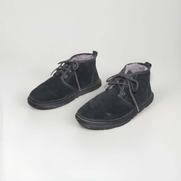 UGG 3236 Neumel Black Sheepskin Suede Lace Ankle Boot Shoe Mens EU 41 US 8 M main image 4
